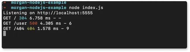 Morgan Logger dev format